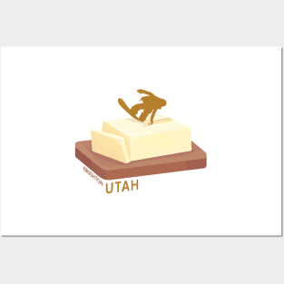 Snowboard Butter Carving | Brighton Utah Posters and Art